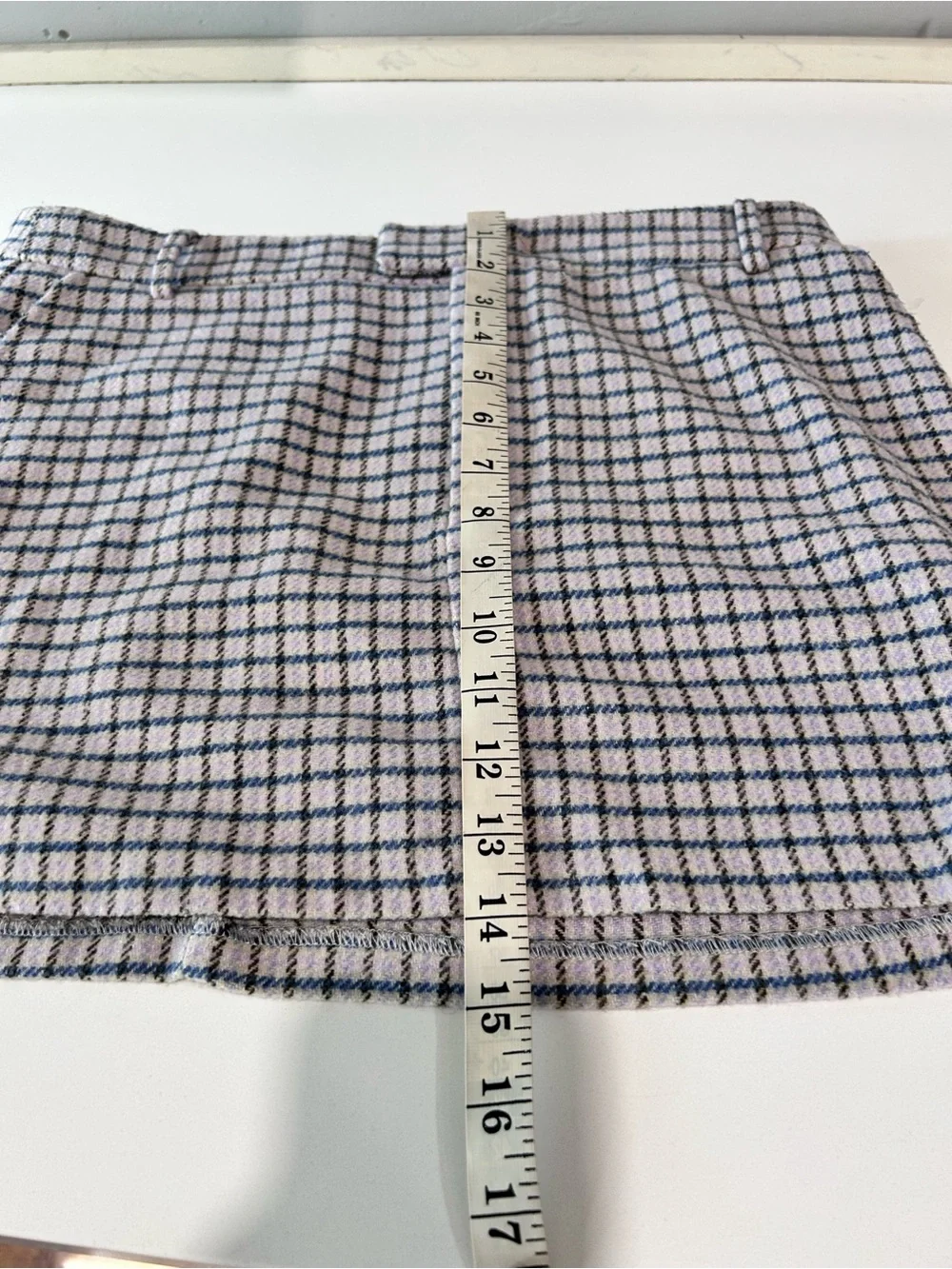 Rails Blue and Cream Checked Mini Skirt - Picture 9 of 16